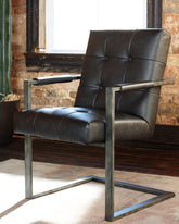 Warmstead Furniture - Ashley Furniture - Starmore Desk Chair - Home Office Desk Chair (Set of 2) / Black - H633-02A